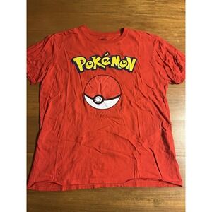 Pokemon Men Large‎ Red Pokeball Pikachu Nintendo Video Game Short Sleeve Shirt